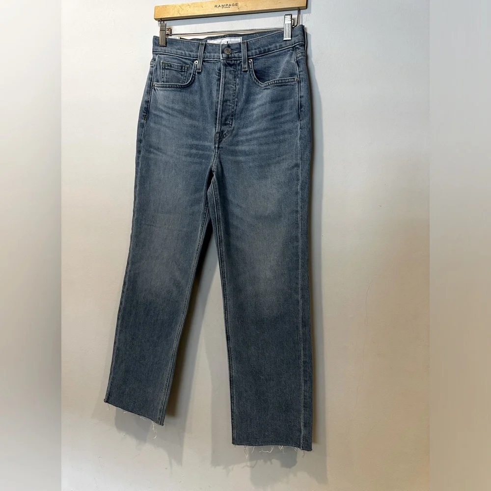 Frank & Eileen Monaghan High Rise Raw Hem Cropped Jeans - Picture 2 of 9